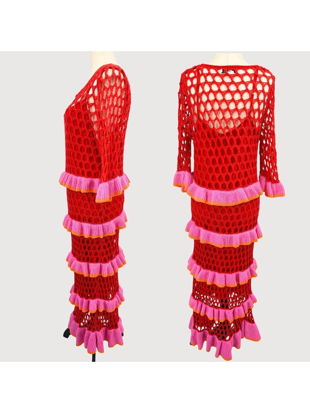 Never Fully Dressed Valentina Crochet Maxi Dress L/XL - Picture 3 of 9